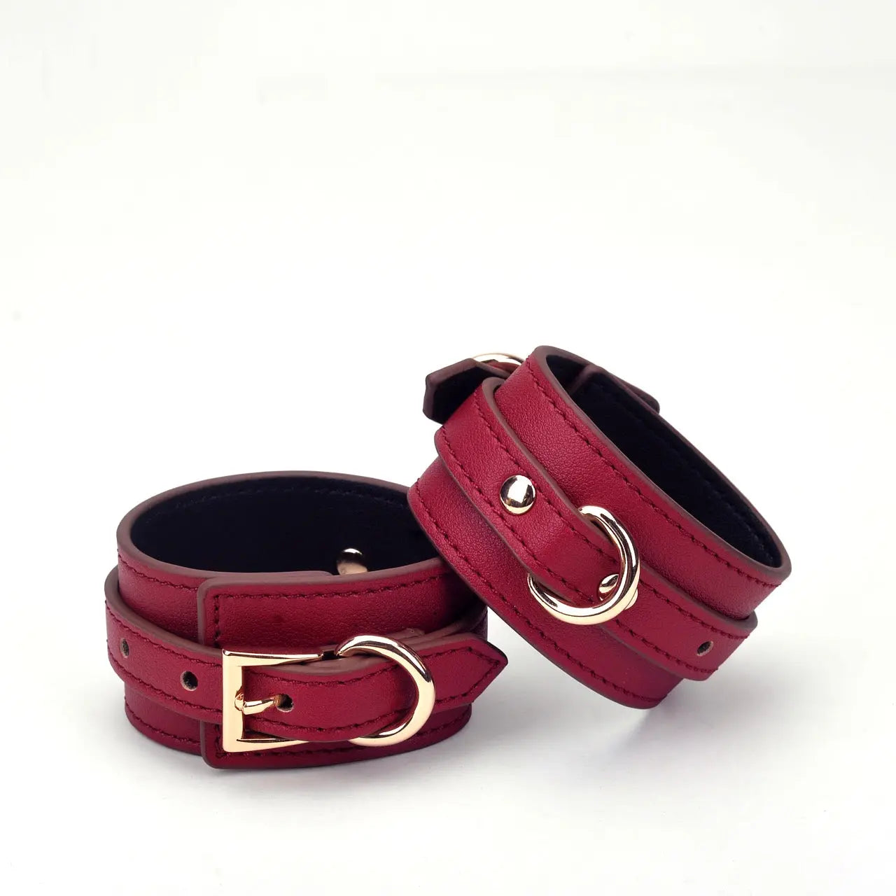 Genuine Leather Burgundy 16-Piece Adult Bondage Kit - DesireBlaze
