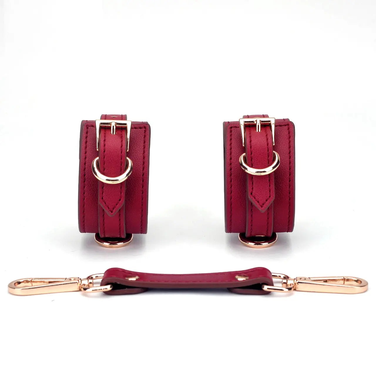 Genuine Leather Burgundy 16-Piece Adult Bondage Kit - DesireBlaze