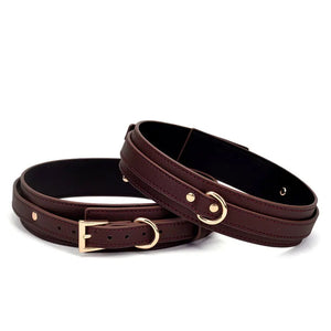 Genuine Leather Dark Red 13-Piece Adult Bondage Kit - DesireBlaze