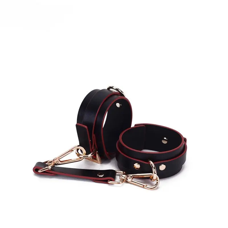 Luxury Cowhide Bunny Mask BDSM 16-Piece Fetish Kit - DesireBlaze