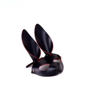 Luxury Cowhide Bunny Mask BDSM 16-Piece Fetish Kit - DesireBlaze