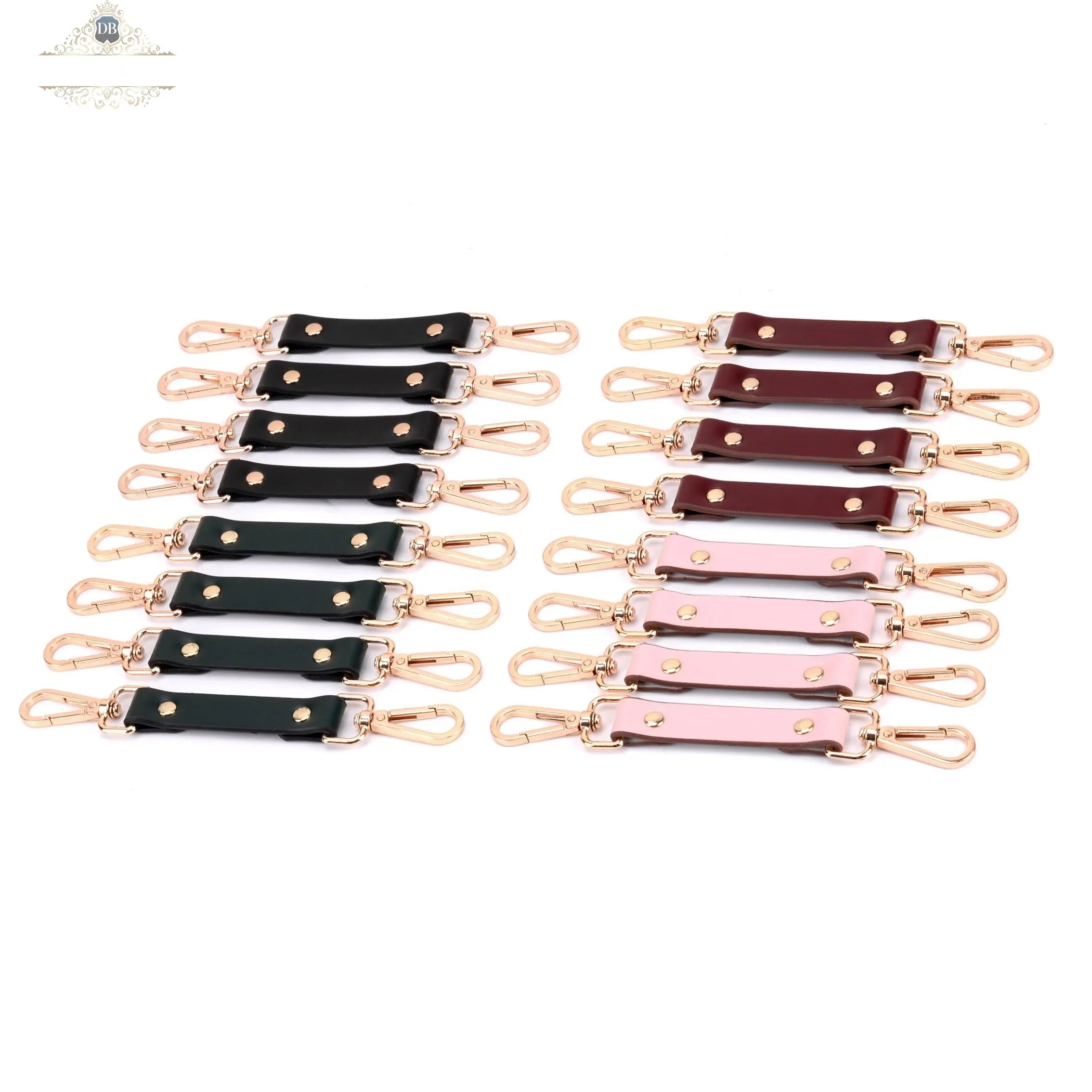 Bondage Leather Handcuffs & Anklets Connecting Buckles (4-Piece Set) DesireBlaze