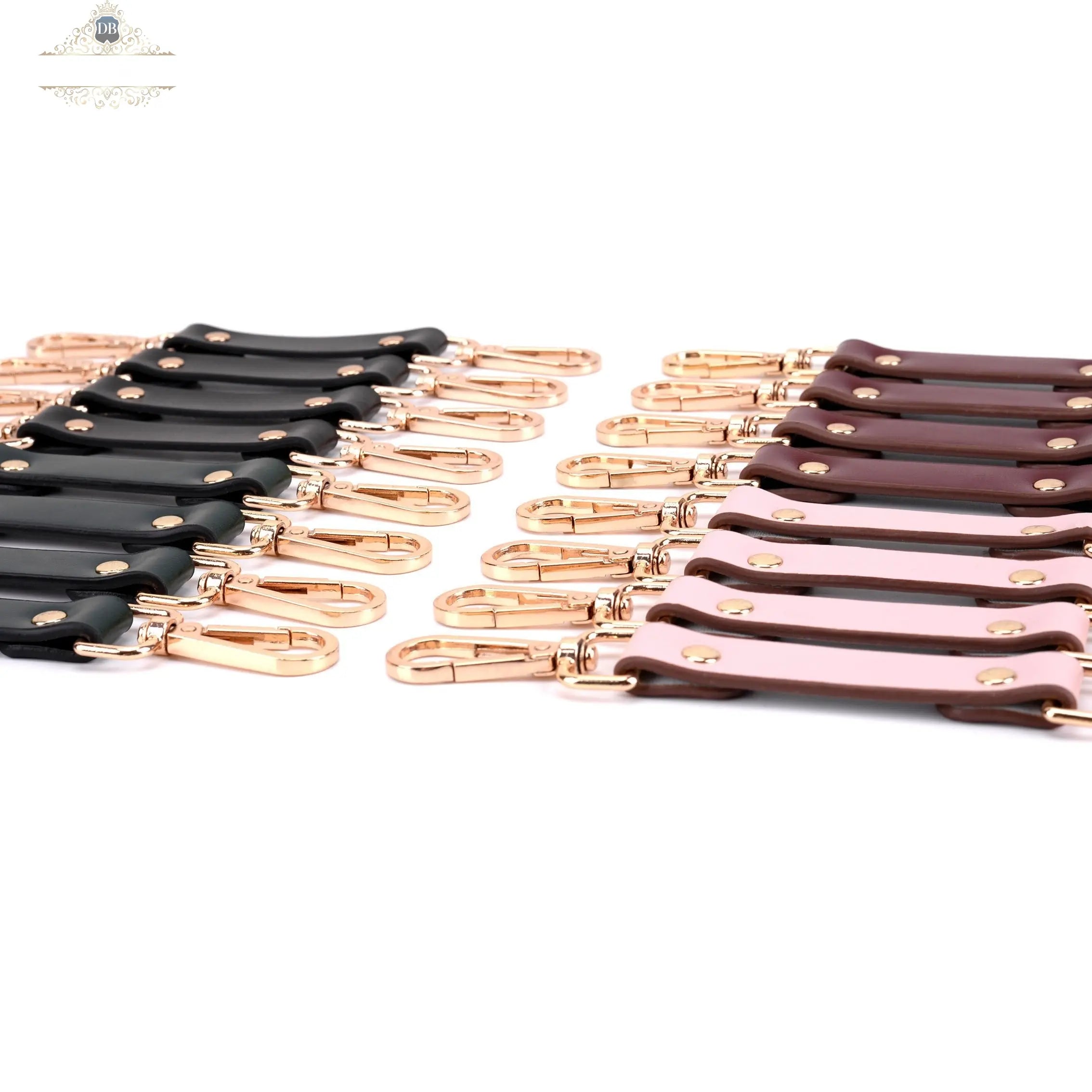 Bondage Leather Handcuffs & Anklets Connecting Buckles (4-Piece Set) DesireBlaze