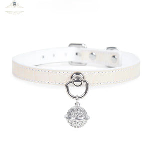 Crocodile-Embossed Genuine Leather Bondage Adult Collar DesireBlaze