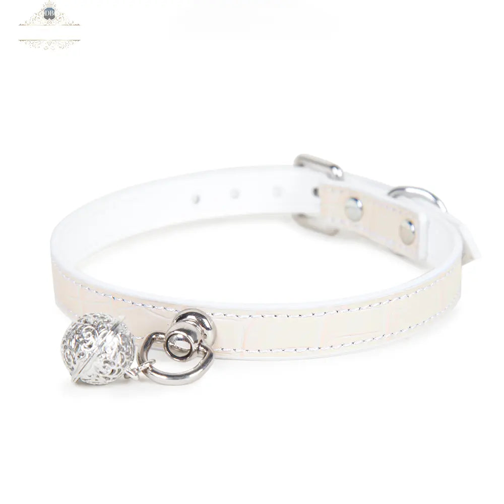 Crocodile-Embossed Genuine Leather Bondage Adult Collar DesireBlaze