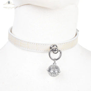 Crocodile-Embossed Genuine Leather Bondage Adult Collar DesireBlaze