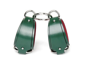 Dark Green Genuine Leather BDSM Restraint Set DesireBlaze