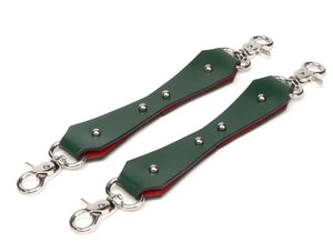 Dark Green Genuine Leather BDSM Restraint Set DesireBlaze