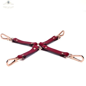 Genuine Leather Burgundy 16-Piece Adult Bondage Kit DesireBlaze