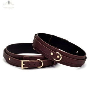 Genuine Leather Dark Red 13-Piece Adult Bondage Kit DesireBlaze