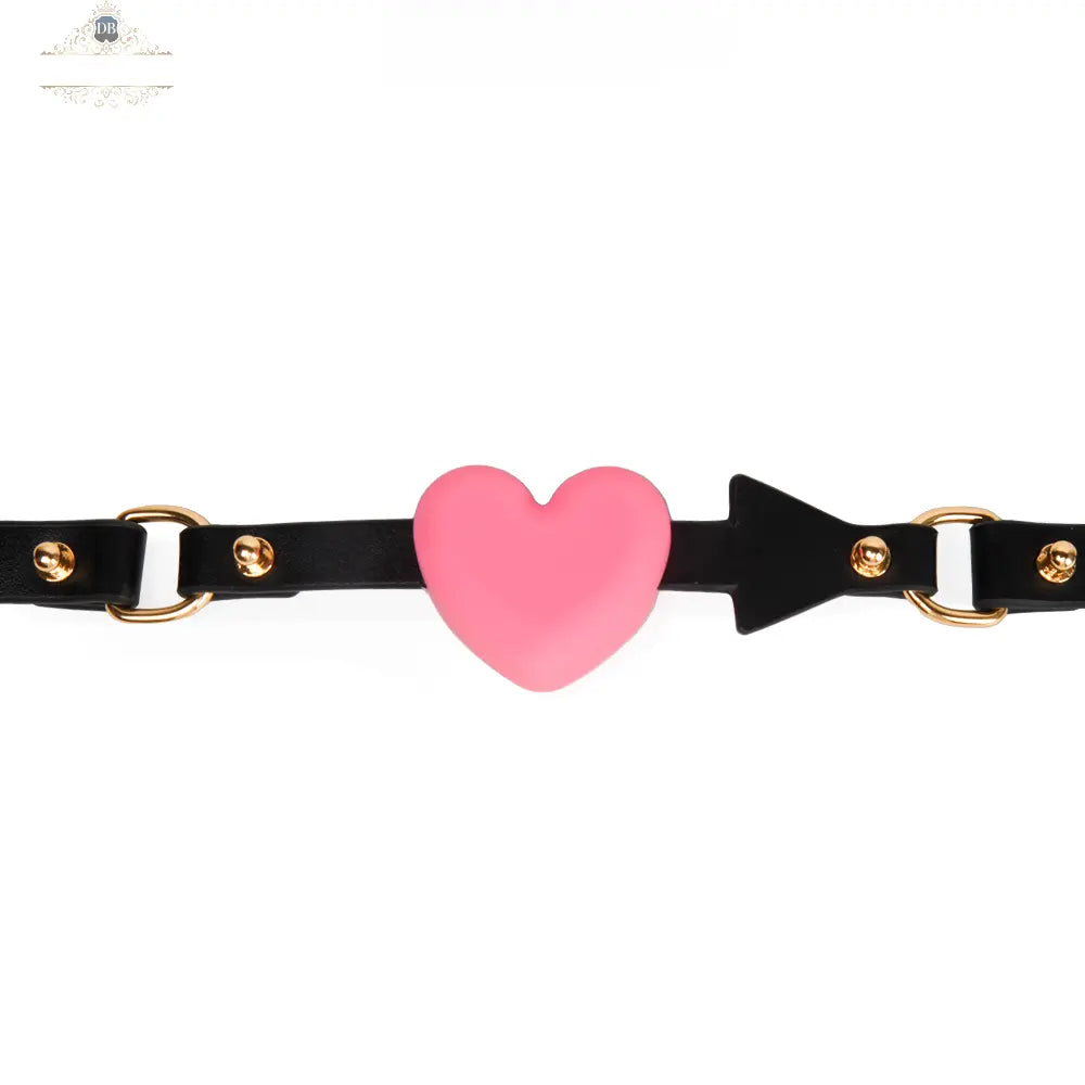 Genuine Leather Heart-Shaped Silicone Ball Gag DesireBlaze