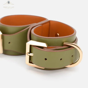 Genuine Leather Interlocking Bondage Cuffs DesireBlaze