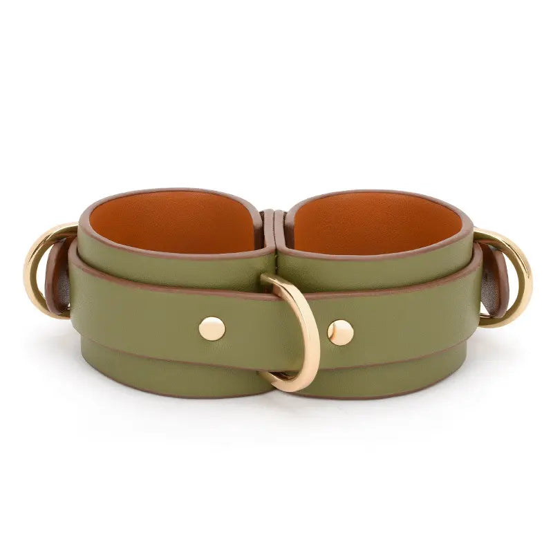 Genuine Leather Interlocking Bondage Cuffs DesireBlaze
