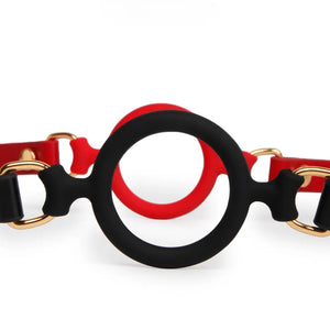 Genuine Leather Silicone O-Gag DesireBlaze