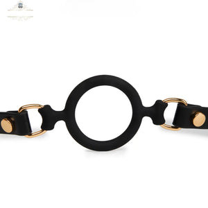 Genuine Leather Silicone O-Gag DesireBlaze