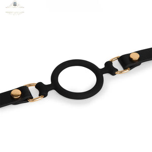Genuine Leather Silicone O-Gag DesireBlaze