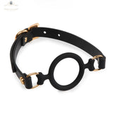 Genuine Leather Silicone O-Gag DesireBlaze