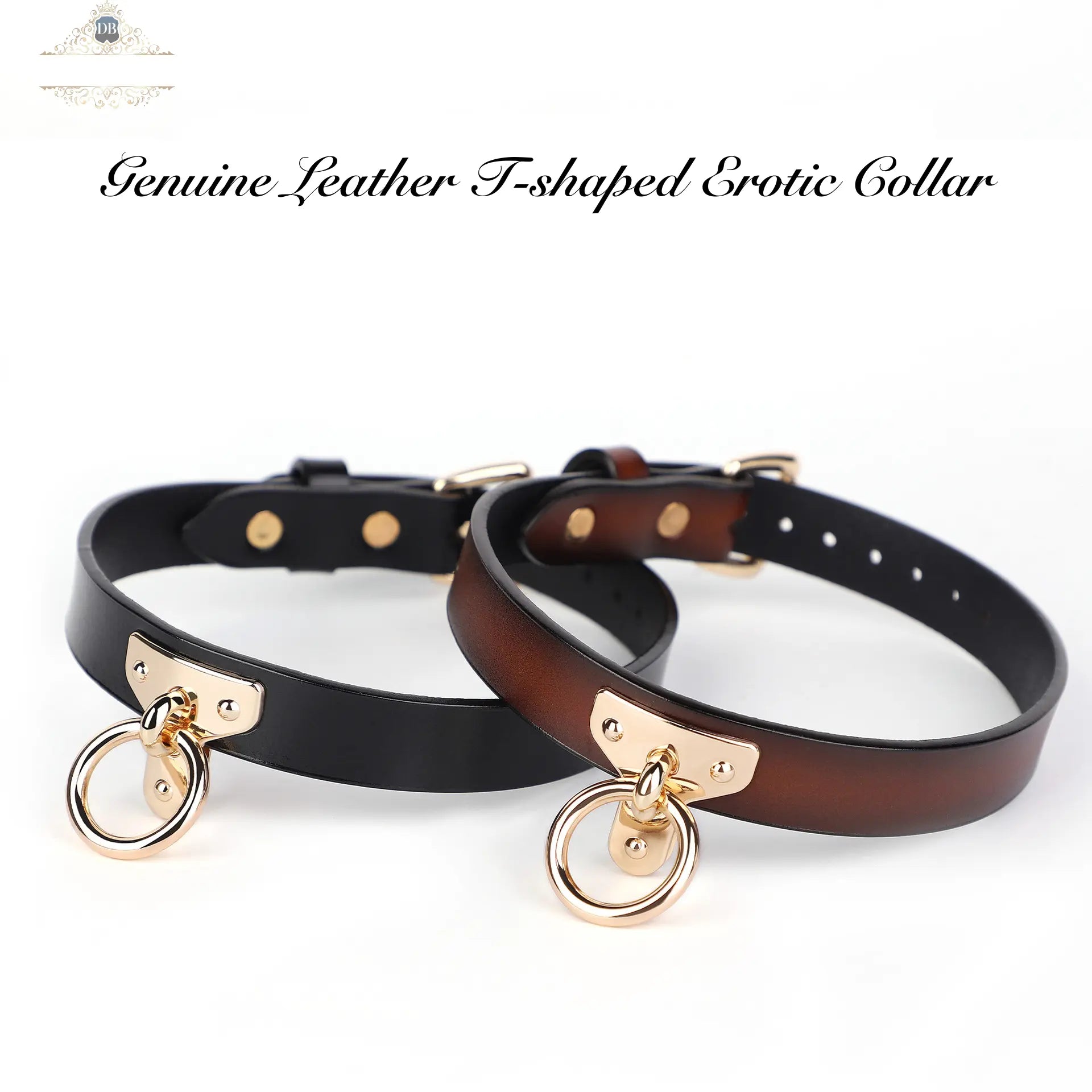 Genuine Leather T-shaped Erotic Collar DesireBlaze