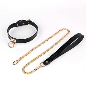 Genuine Leather T-shaped Erotic Collar DesireBlaze