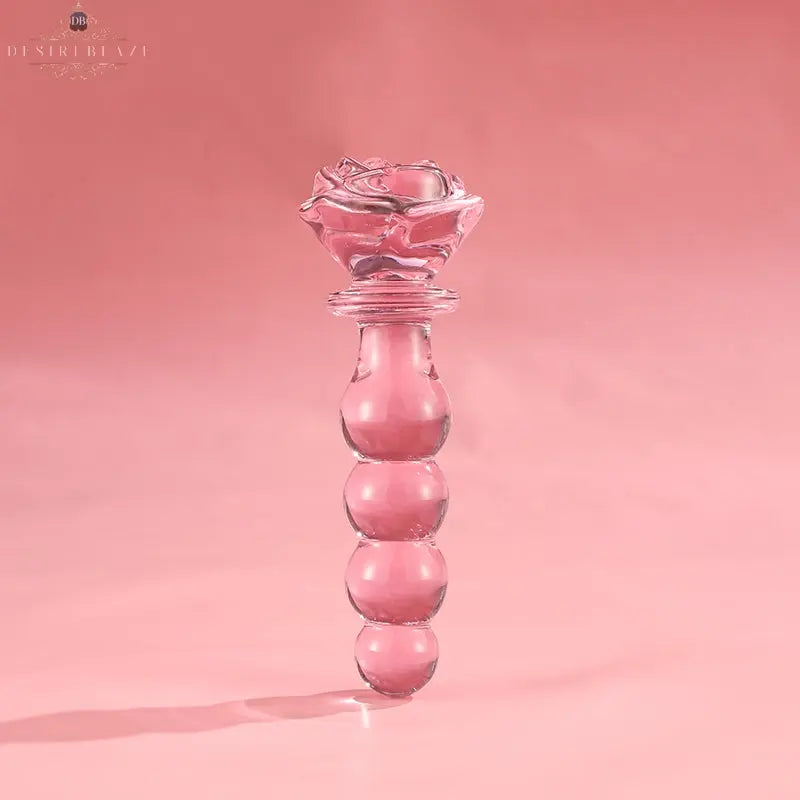 Pink Rosie Glass Dildo-BUBBLE DesireBlaze
