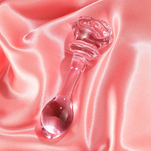 Pink Rosie Glass Dildo DesireBlaze