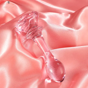 Pink Rosie Glass Dildo DesireBlaze