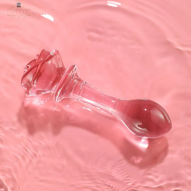 Pink Rosie Glass Dildo DesireBlaze