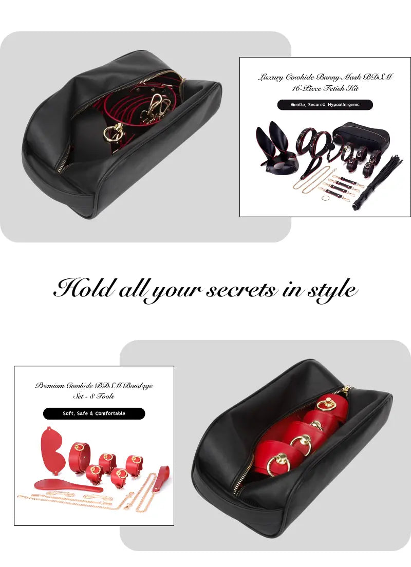 Premium Leather Storage Pouch for Adult Products DesireBlaze